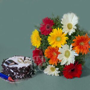 Gerberas and Cake