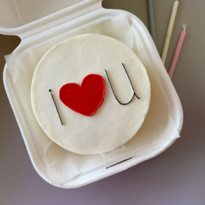 “I Love You” Vanilla Bento Cake